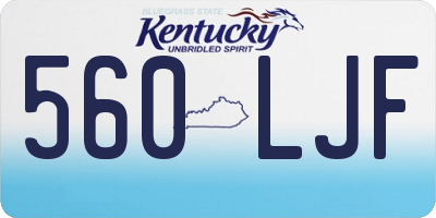KY license plate 560LJF