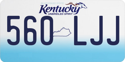 KY license plate 560LJJ