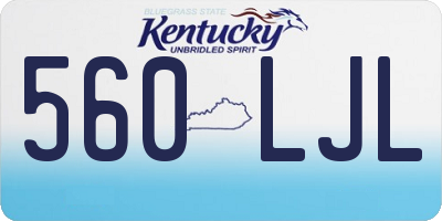 KY license plate 560LJL