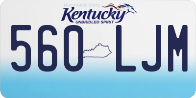 KY license plate 560LJM