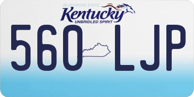 KY license plate 560LJP