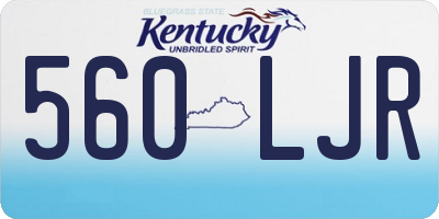 KY license plate 560LJR