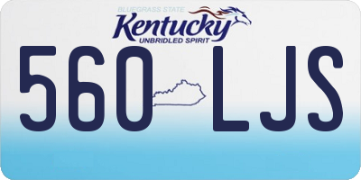 KY license plate 560LJS