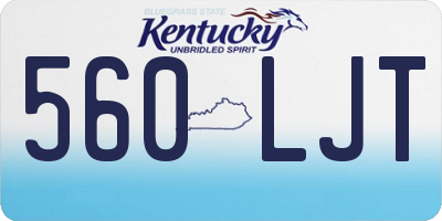 KY license plate 560LJT