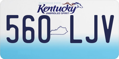 KY license plate 560LJV