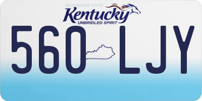 KY license plate 560LJY
