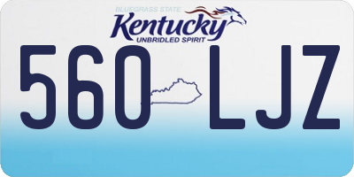 KY license plate 560LJZ