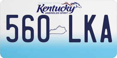KY license plate 560LKA