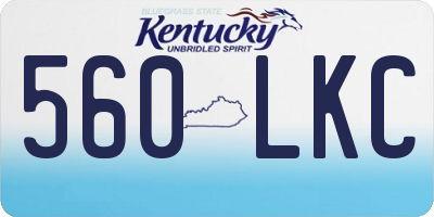 KY license plate 560LKC