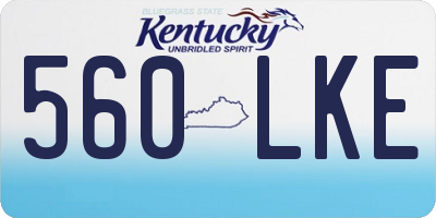 KY license plate 560LKE
