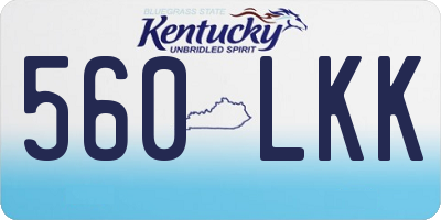 KY license plate 560LKK