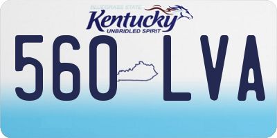 KY license plate 560LVA