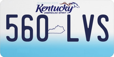 KY license plate 560LVS