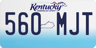 KY license plate 560MJT