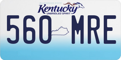 KY license plate 560MRE