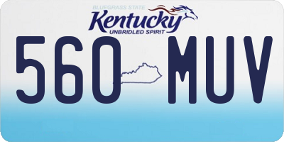 KY license plate 560MUV