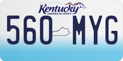 KY license plate 560MYG