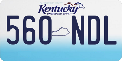 KY license plate 560NDL