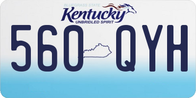 KY license plate 560QYH