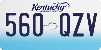 KY license plate 560QZV