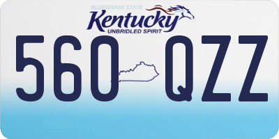 KY license plate 560QZZ