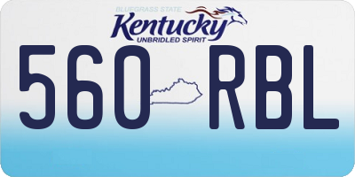 KY license plate 560RBL