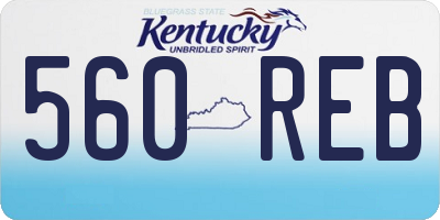 KY license plate 560REB