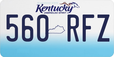 KY license plate 560RFZ