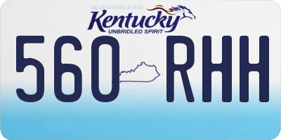 KY license plate 560RHH