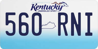 KY license plate 560RNI