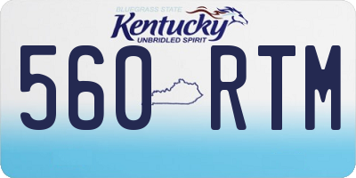 KY license plate 560RTM