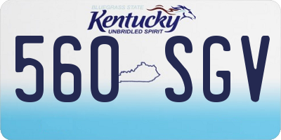 KY license plate 560SGV