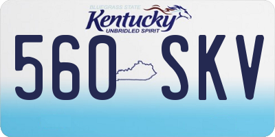 KY license plate 560SKV