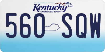 KY license plate 560SQW