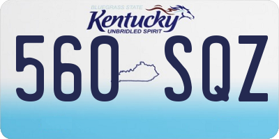 KY license plate 560SQZ