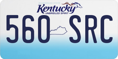 KY license plate 560SRC