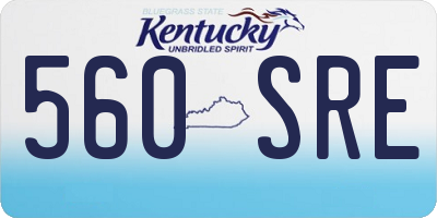 KY license plate 560SRE
