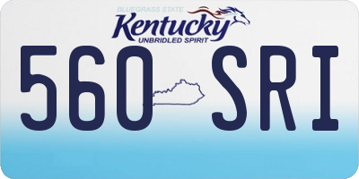 KY license plate 560SRI
