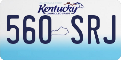 KY license plate 560SRJ