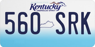 KY license plate 560SRK