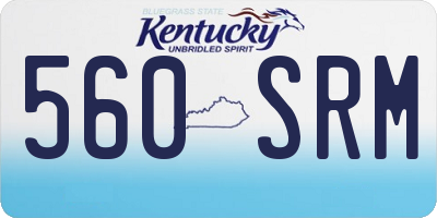 KY license plate 560SRM