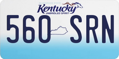 KY license plate 560SRN