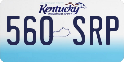 KY license plate 560SRP