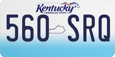 KY license plate 560SRQ