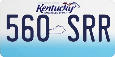 KY license plate 560SRR