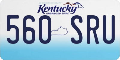 KY license plate 560SRU