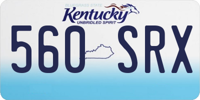 KY license plate 560SRX