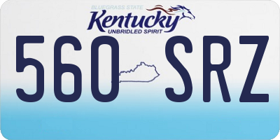 KY license plate 560SRZ