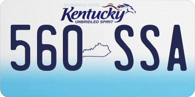 KY license plate 560SSA