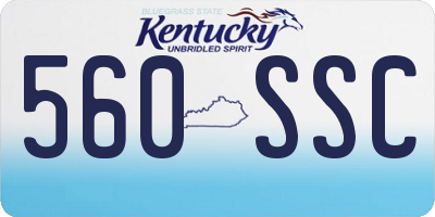 KY license plate 560SSC